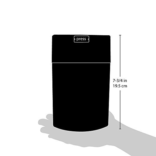 Coffeevac 1 lb - The Ultimate Vacuum Sealed Coffee Container, Black Cap & Body